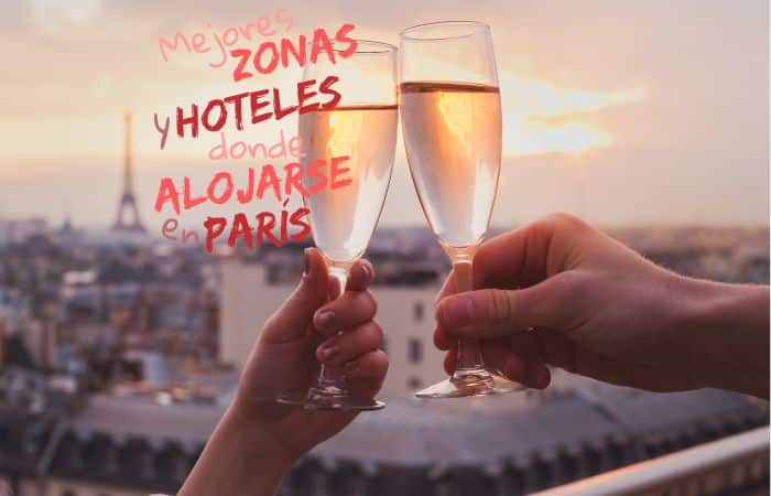 Brindis con la Torre Eiffel de fondo